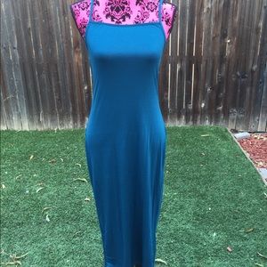 Turquoise jersey dress